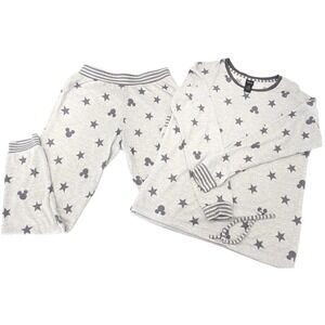 Disney Pajamas Women's Mickey Mouse Icon & Star Gray‎ Size Small Super Soft